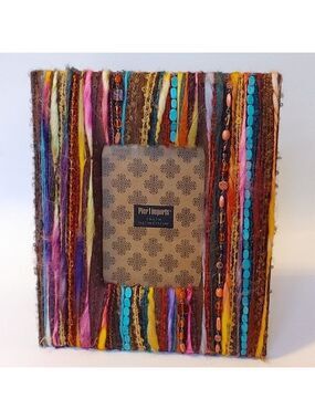 Lovely Bohemian Multicolour Textured Picture Frame BNWOT 5 x 7"